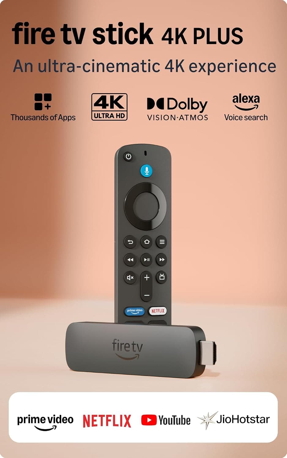 Amazon Fire TV Stick 4K Plus with remote