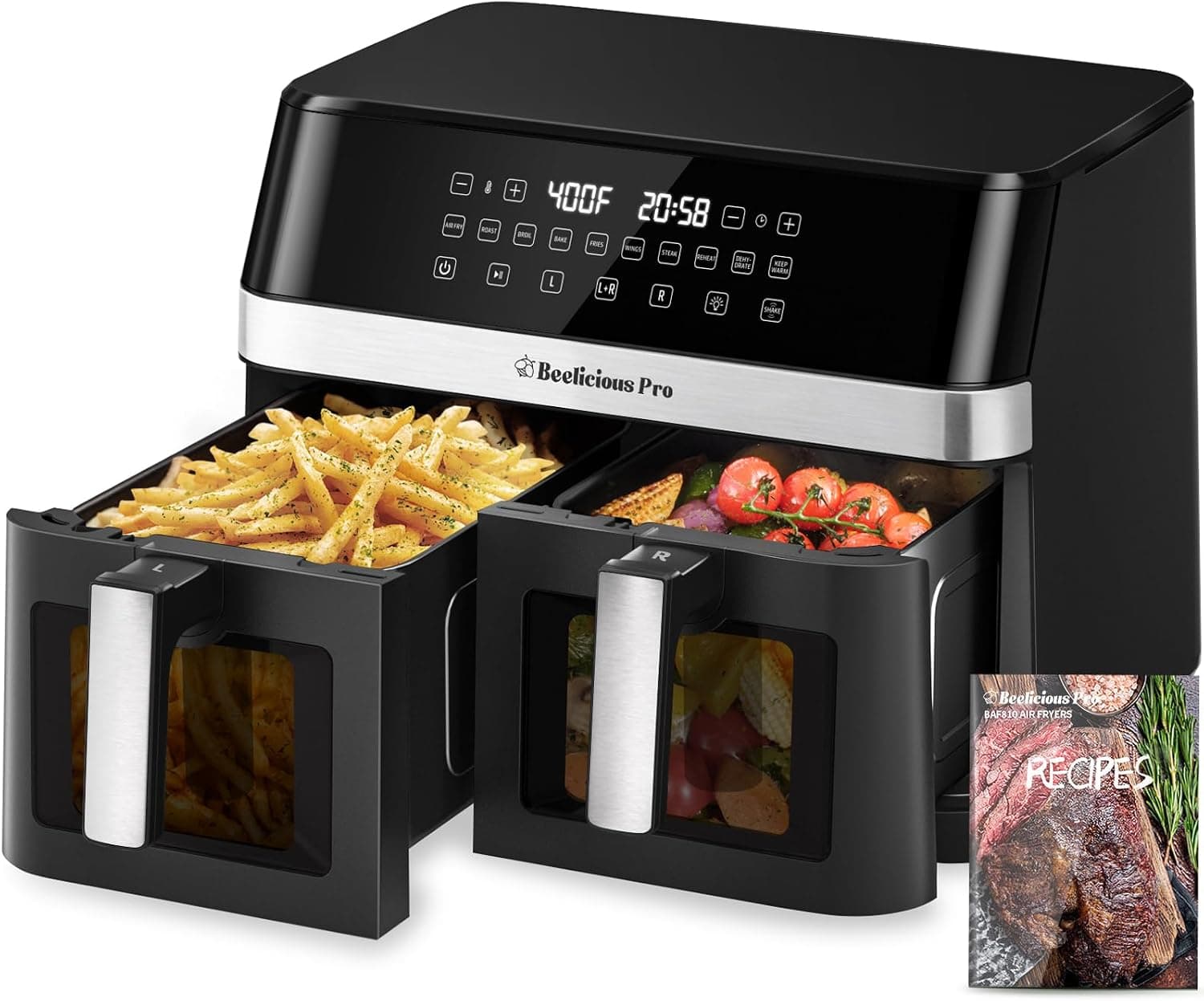 12-Quart Dual Zone Air Fryer with Dual Baskets main view
