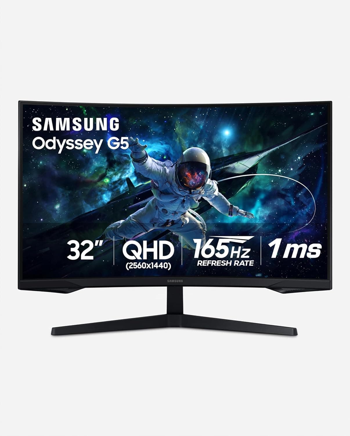 Samsung 32-Inch Odyssey G55C QHD 1000R Curved Gaming Monitor front view