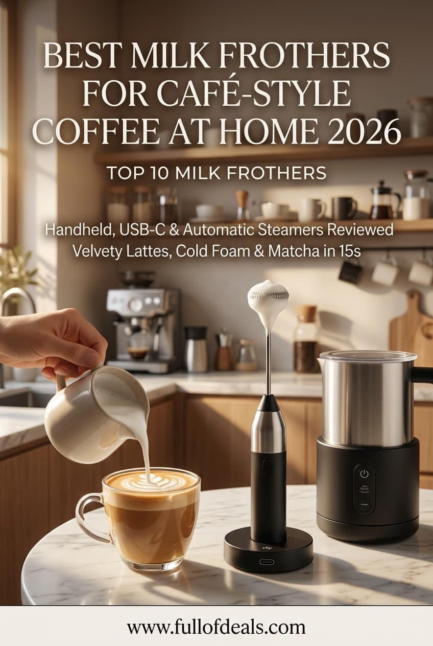 10 Best Milk Frothers on Amazon (2026) – Handheld, USB-C Rechargeable & Automatic Foam Makers (Ranked)