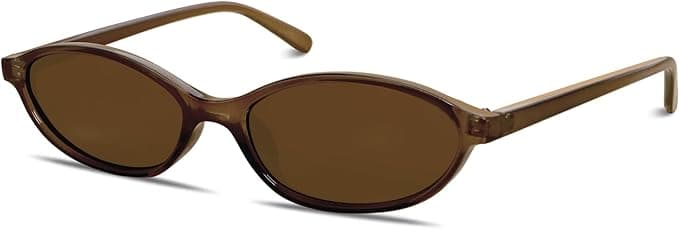 GUVIVI 90s Retro Oval Sunglasses front view