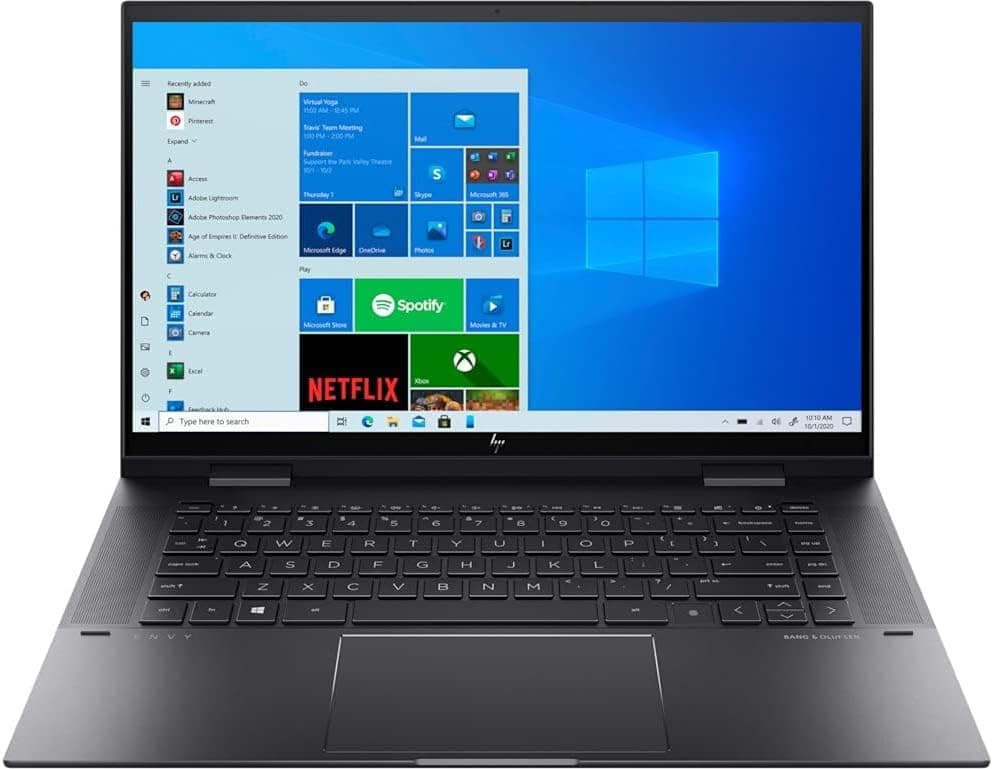 HP Envy x360 2-in-1 Nightfall Black convertible laptop mode