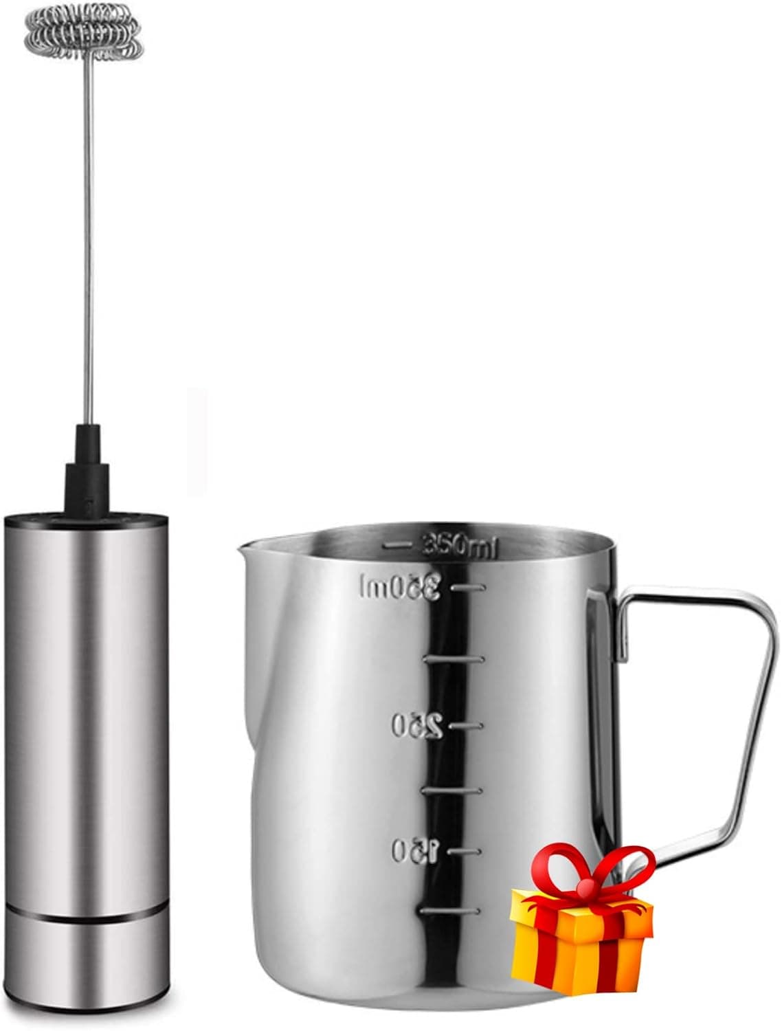Bonsenkitchen Handheld Milk Frother with Stand main view