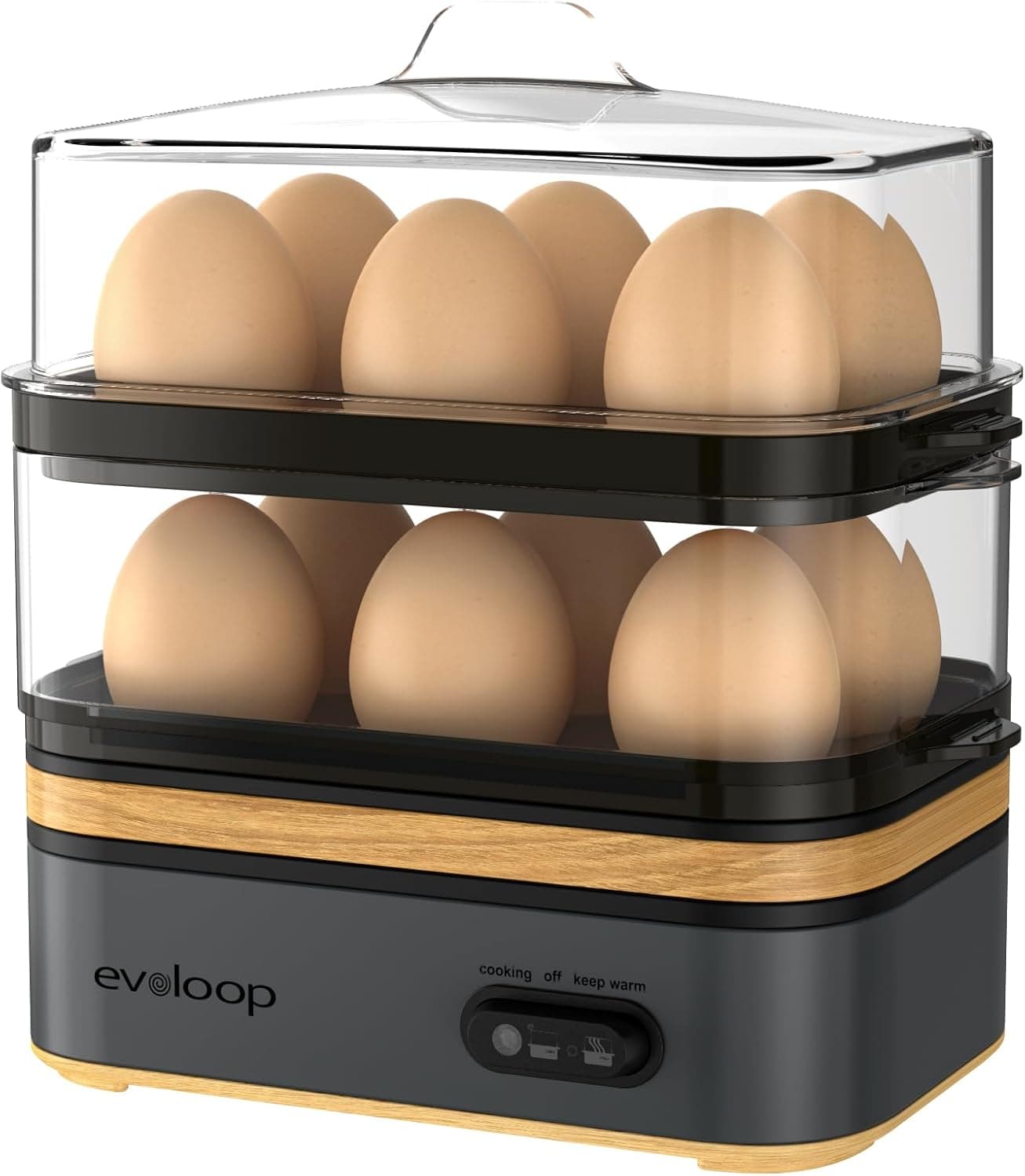 Evoloop Double Decker 14 Egg Cooker main view