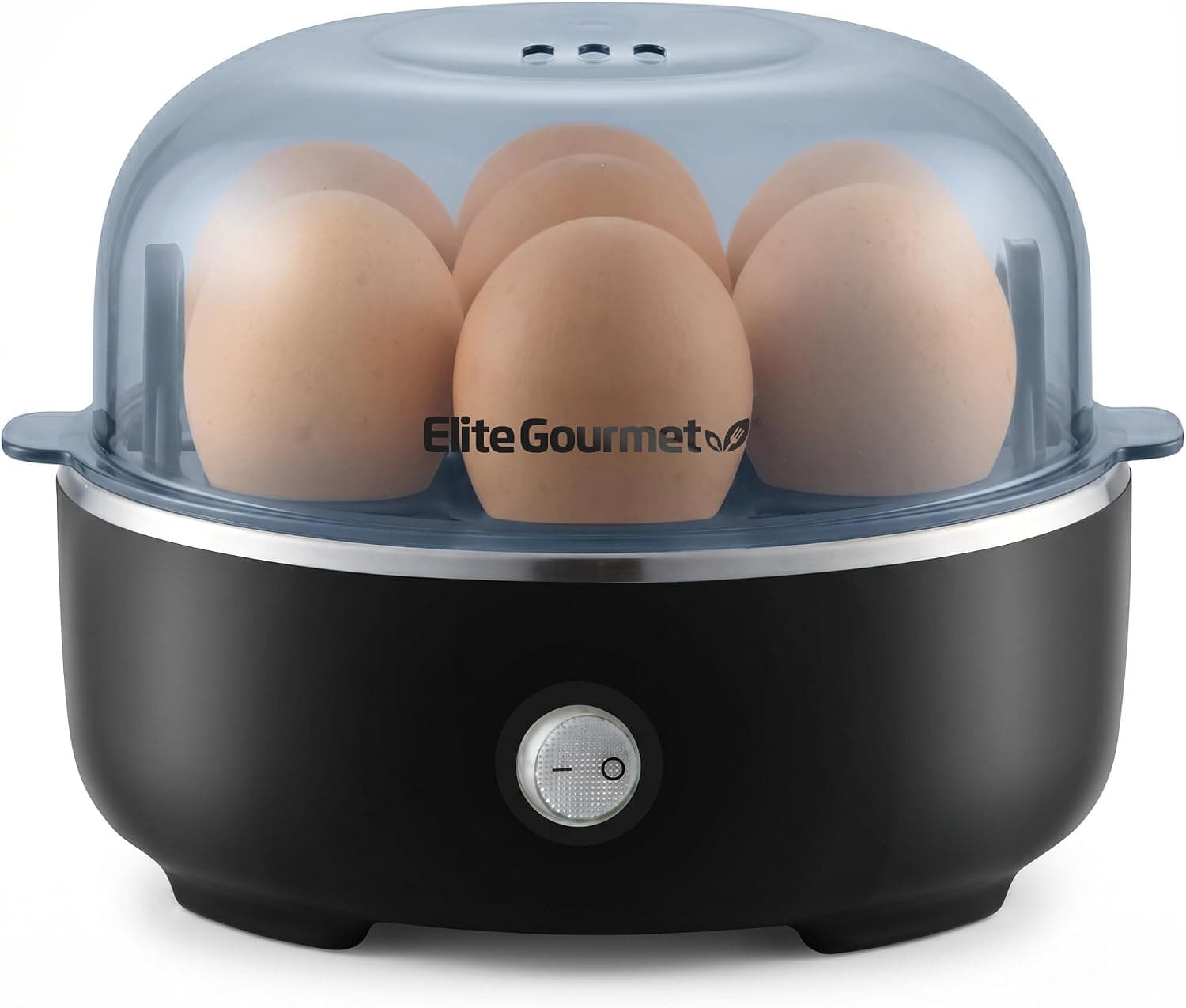Elite Gourmet EGC115B 7-Egg Cooker Black main view