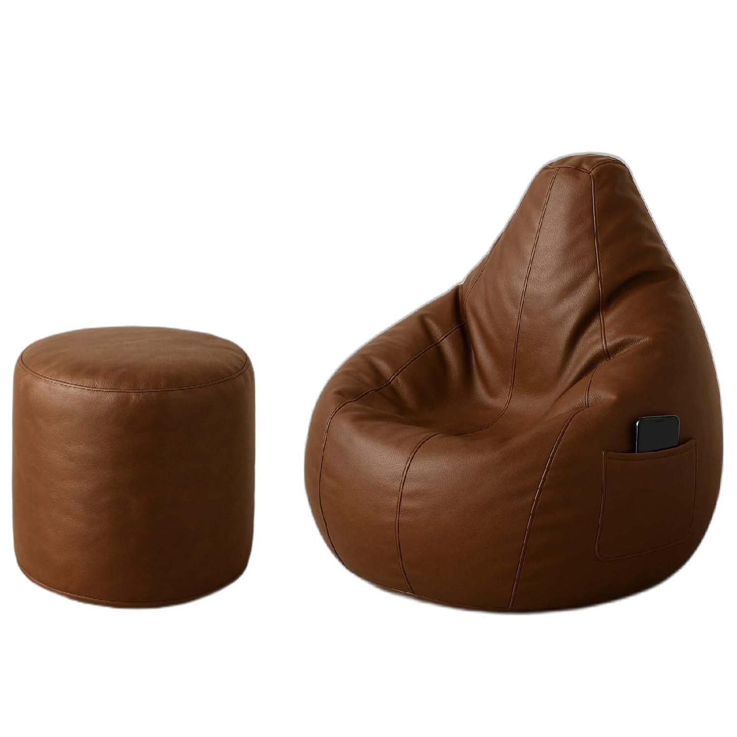 AV CART XL bean bag sofa with footrest brown