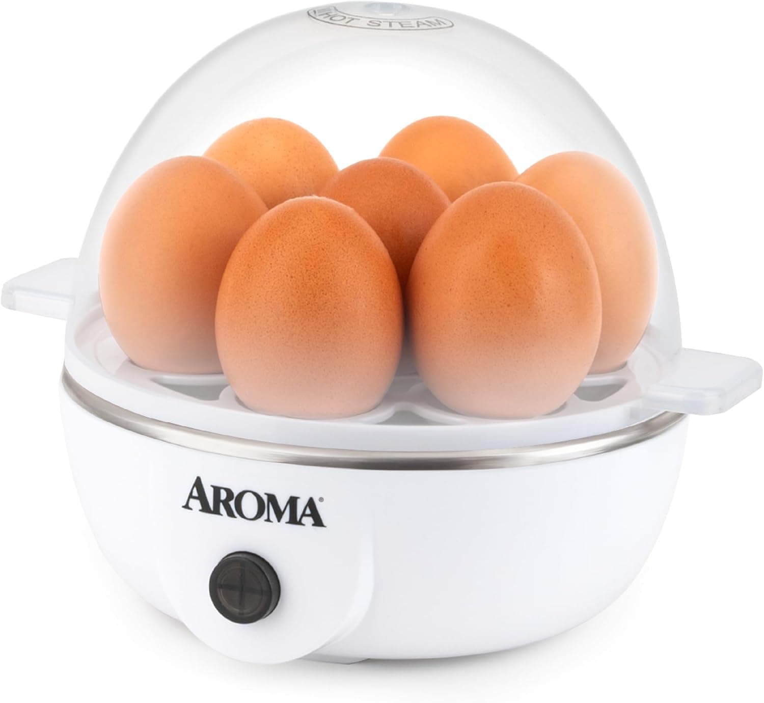 AROMA Stainless Steel 7-Egg Cooker main view