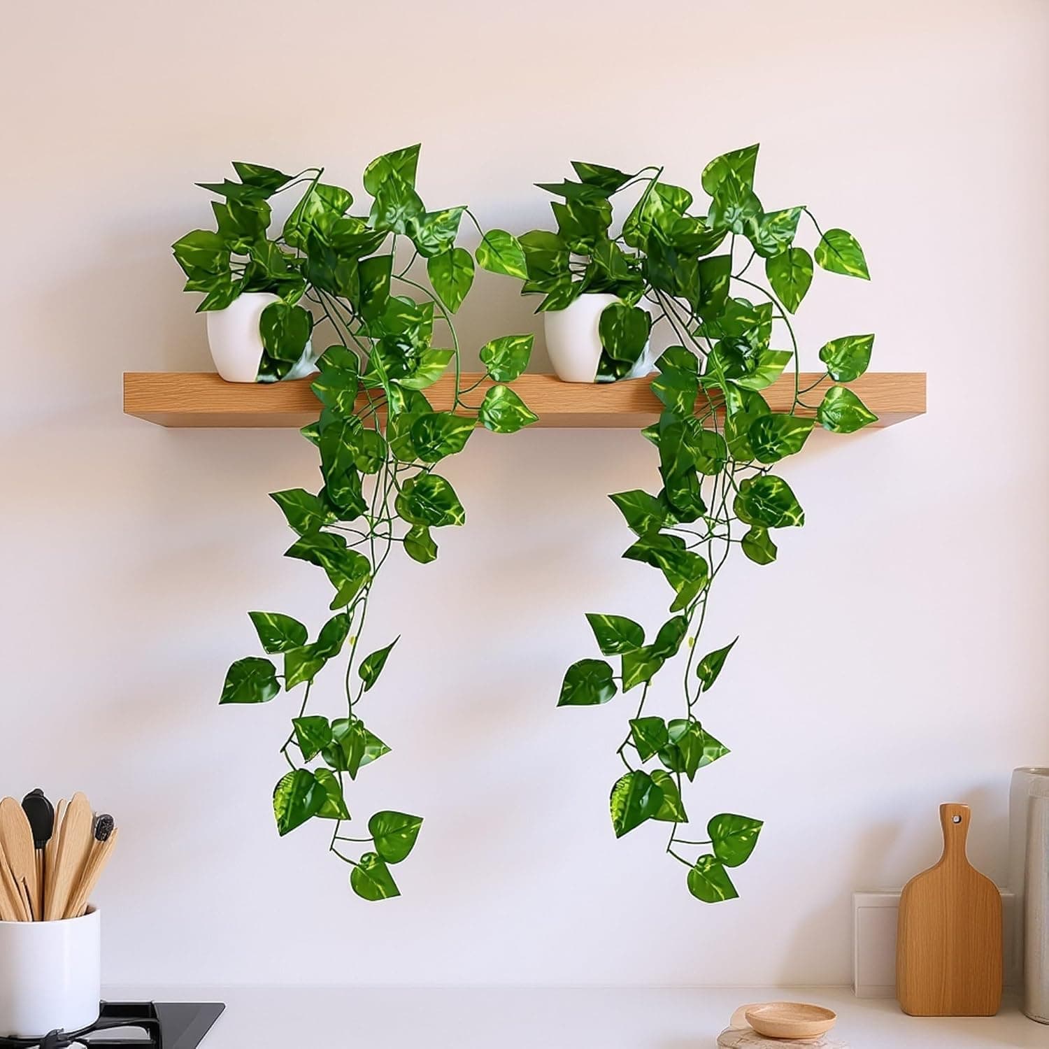 fancymart artificial vine plant pack of 2 with pots