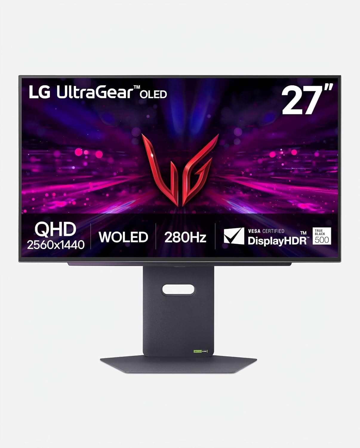 LG 27GX700A-B 27-Inch UltraGear OLED QHD Gaming Monitor front view