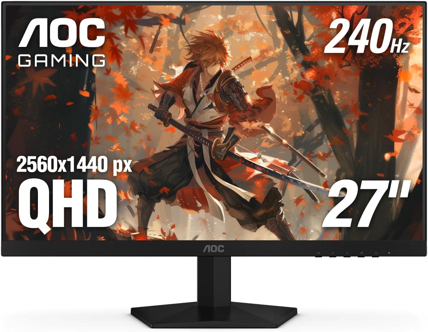 AOC Q27G41ZE 27-Inch QHD Fast IPS Gaming Monitor front view