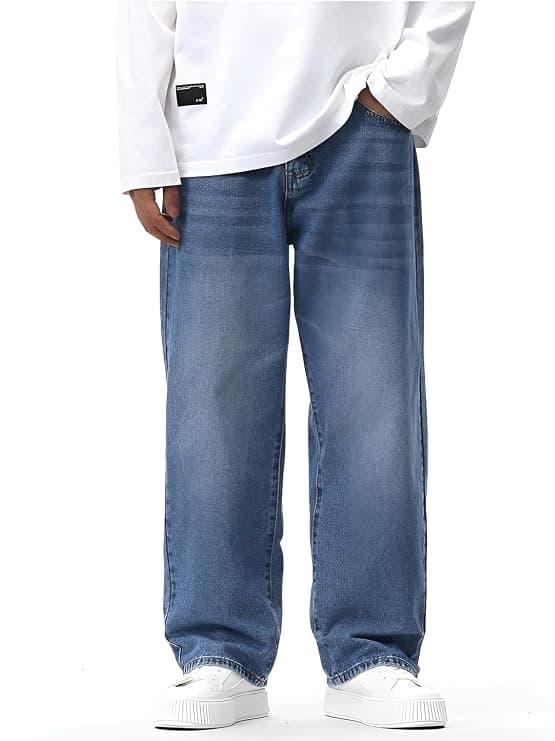 Ben Martin men baggy fit jeans light blue front view