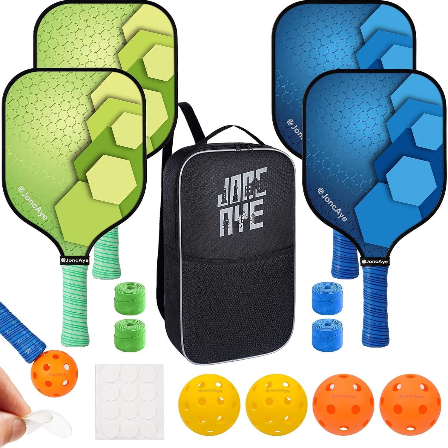 JoncAye Cyclone USAPA approved pickleball paddles set of 4