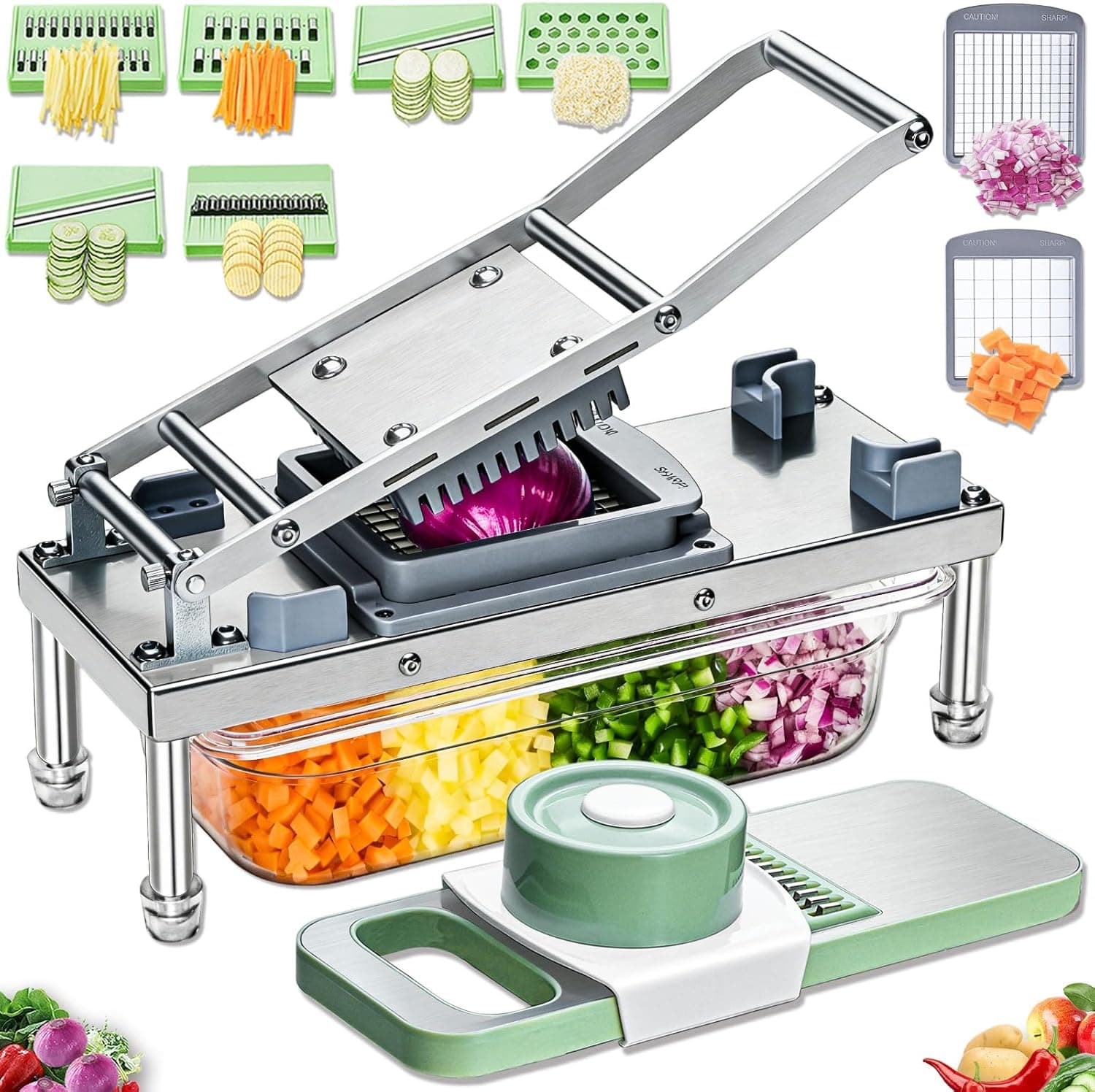 Heavy Duty Stainless Steel 12-in-1 Chopper main view